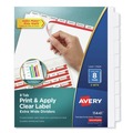 Avery 11441 8 Tabs Letter Print and Apply Index Maker Label Dividers - White (5 Sets/Pack) image number 0