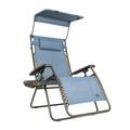 Bliss Hammock GFC-436WDB 360 lbs. Capacity 30 in. Zero Gravity Chair with Adjustable Sun-Shade - X-Large, Denim Blue image number 0