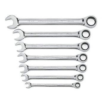 GearWrench 9417 7-Piece Standard Metric Combination Ratcheting Wrench Set