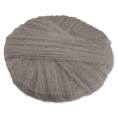 GMT 120202 Grade 2 Radial Steel 20 in. Stripping/Scrubbing Wool Pads - Gray (12-Piece/Carton) image number 0