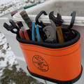 Cases and Bags | Klein Tools 5144BHB 14-Pocket Hard-Body Oval Bucket with Kickstand - Orange image number 4