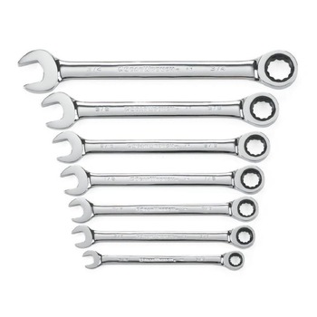GearWrench 9317 7-Piece SAE Combination Ratcheting Wrench Set