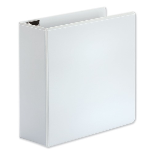 Universal UNV30754 11 in. x 85 in., 4 in. Capacity, 3 Rings, Deluxe Non-View D-Ring Binder - White image number 0