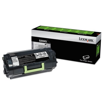 Lexmark 52D0X0G 520XG Return Program 45000 Page Extra High-Yield Toner Cartridge - Black