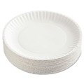  | AJM Packaging Corporation AJM CP9GOEWH Gold Label Coated Paper Plates, 9 in. Diameter White (10 Packs/Carton, 100/Pack) image number 2