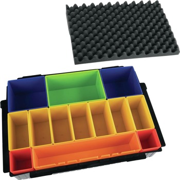 TOOL STORAGE SYSTEMS | Makita P-83652 MAKPAC Interlocking Case Insert Tray with Colored Compartments and Foam Lid