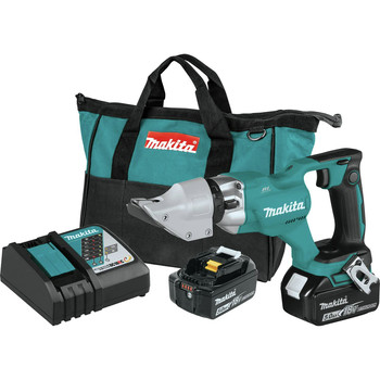 METALWORKING TOOLS | Makita XSJ03T 18V LXT Brushless Lithium-Ion 14 Gauge Cordless Straight Shear Kit with (2) 5 Ah Batteries