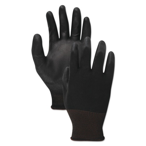 Work Gloves | Boardwalk BWK0002910 Palm Coated Cut-Resistant HPPE Gloves - Black, XL (6-Pair) image number 0