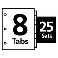 Office Essentials 11339 8-Tab 11.5 in. x 9.75 in. Index Dividers with White Labels (25-Set/Pack) image number 2