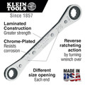 Box Wrenches | Klein Tools 68202 1/2 in. x 9/16 in. Ratcheting Box Wrench image number 1