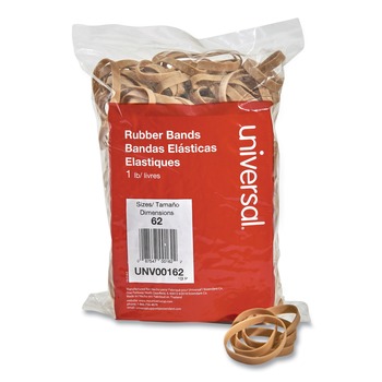 Universal UNV00162 .04 in. Gauge Size 62 Rubber Bands - Beige (490/Pack)