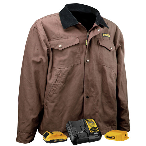 Heated Jackets | Dewalt DCHJ083TD1-L 20V MAX Li-Ion Barn Coat Kit - Large image number 0