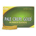New Arrivals | Alliance 20195 Pale Crepe Gold Rubber Bands, Size 19, 0.04 in. Gauge, Crepe, 1 Lb Box, (1890-Piece/Box) image number 0