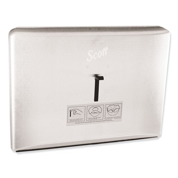Scott KCC 09512 16.6 in. x 2.5 in. x 12.3 in. Personal Seat Cover Dispenser - Stainless Steel