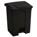 Waste Cans | Safco 9922BL 17 Gallon Capacity Plastic Step-On Receptacle - Black image number 0