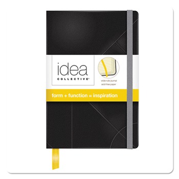 TOPS 56874 Idea Collective Journal, Hardcover With Elastic Closure, 1 Subject, Wide/legal Rule, Black Cover, 5.5 X 3.5, 96 Sheets