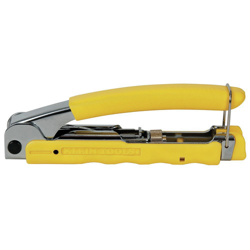 Klein Tools VDV211-048 Multi-Connector Compression Compact Crimper - Yellow/Chrome image number 0