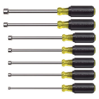 Klein Tools 647M 7-Piece 6 in. Shaft Magnetic Nut Driver Set