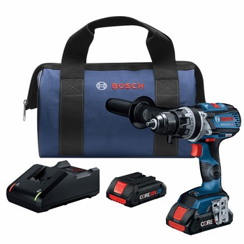 HAMMER DRILLS | Bosch GSB18V-975CB25 18V Brushless Lithium-Ion 1/2 in. Cordless Connected-Ready Hammer Drill Driver Kit with 2 Batteries (4 Ah)