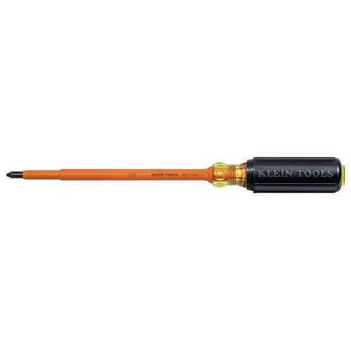 Klein Tools 6037INS #2 Phillips Tip 7 in. Round Shank Insulated Screwdriver image number 0