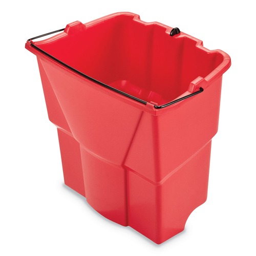Mop Buckets | Rubbermaid Commercial 2064907 WaveBrake 2.0 18 qt. Plastic Dirty Water Bucket - Red image number 0