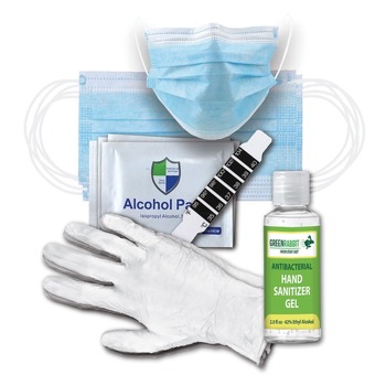 MASKS | Green Rabbit 600-00202 Safety First 22-Piece Five-Day Personal Resealable Bag Protection Kit (1 Kit)