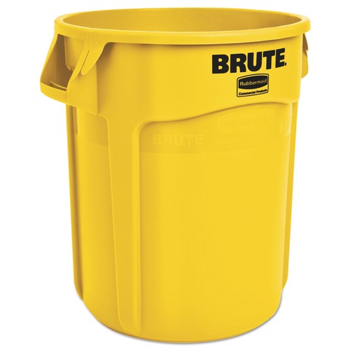 Waste Cans | Rubbermaid Commercial FG262000YEL BRUTE 20 Gallon Vented Container - Yellow image number 0