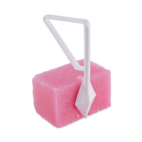 Odor Control | Boardwalk BWKB04BX 4 oz. Solid Cherry Toilet Bowl Blocks - Pink (12/Box) image number 0