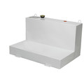 JOBOX 487000 86 Gallon Low-Profile L-Shaped Steel Liquid Transfer Tank - White image number 1