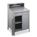 Tennsco SR-58MG Steel 34.5 in. x 29 in. x 53 in. Cabinet Shop Desk - Medium Gray image number 0
