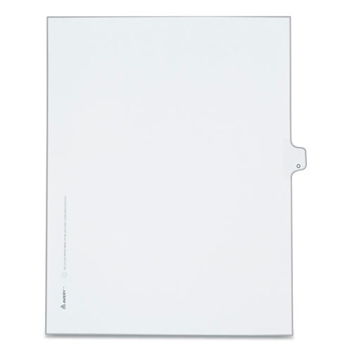 Avery 82177 Preprinted Legal Exhibit 26-Tab 'O' Label 11 in. x 8.5 in. Side Tab Index Dividers - White (25-Piece/Pack) image number 0