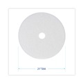 Floor Cleaners | Boardwalk BWK4021WHI 5-Piece/Carton 21 in. Polishing Floor Pads - White image number 2