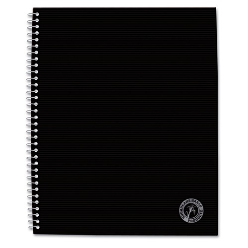 Universal UNV66206 Deluxe Sugarcane Based 1-Subject Medium/College Rule 100-Sheet 11 in. x 8.5 in. Notebook - Black Cover image number 0