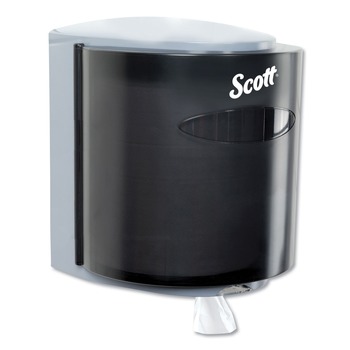 Scott 09989 10.3 in. x 9.3 in. x 11.9 in. Roll Control Center Pull Towel Dispenser - Smoke/Gray