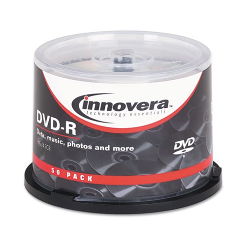  | Innovera IVR46850 50-Piece/Pack 4.7 GB 16x DVD-R Recordable Discs - Silver image number 0