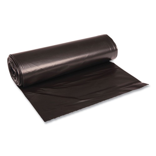Trash Bags | Boardwalk BWK519 38 in. x 58 in. 60 gal. Low-Density 1.2 mil Repro Can Liners - Black (100/Carton) image number 0