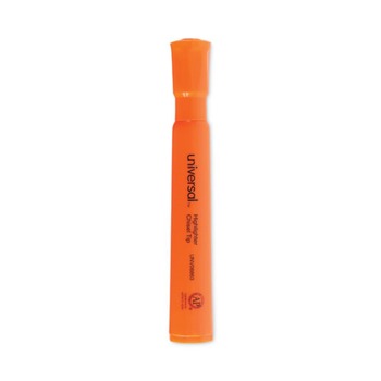 Universal UNV08863 Fluorescent Ink, Chisel Tip Desk Highlighters - Orange (1 Dozen)