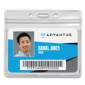 Advantus 75523 Resealable Id Badge Holder, Horizontal, 4.13 X 3.75, Frosted, 50/pack image number 1