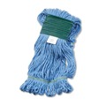 Boardwalk BWK502BLEA 5 in. Headband Super Loop Cotton/Synthetic Fiber Wet Mop Heads - Medium, Blue image number 2
