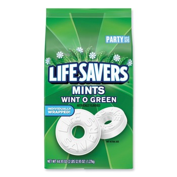 FOOD AND SNACKS | LifeSavers MMM29060 50 oz. Wint-O-Green, Hard Candy Mints