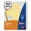 Avery 11113 Big Tab 5-Tab Insertable Tab Dividers (24/Box) image number 0
