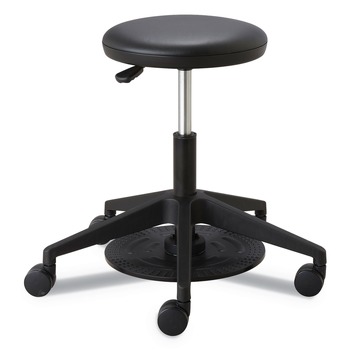 Safco 3437BL 19.25 in. - 24.25 in. Seat Height, Supports Up to 250 lbs., Lab Stool - Black