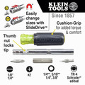 Klein Tools 32596 HVAC Slide Drive 8-in-1 Multi-Bit Screwdriver/Nut Driver image number 5