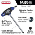 Klein Tools JTH6M25BE Journeyman 2.5 mm Ball Hex Key with 6 in.es T-Handle image number 1