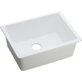 Elkay ELGU2522WH0 Quartz Undermount 24-5/8 in. x 18-1/2 in. Single Bowl Sink (White) image number 0