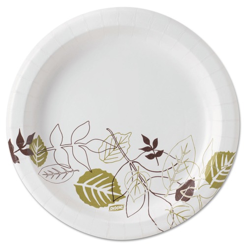  | Dixie UX9PATH Pathways Soak-Proof Shield Mediumweight Paper Plates, 8 1/2-in, Grn/burg (1000/Carton) image number 0