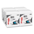 WypAll KCC 41026 12-1/2 in. x 12 in. 1/4 Fold X80 Cloths with Hydroknit - White (50/Box 4 Boxes/Carton) image number 0