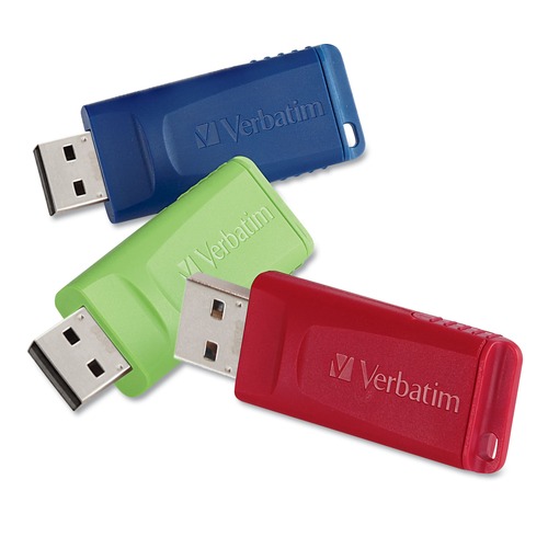 Verbatim 99122 Store N' Go 16 GB USB Flash Drives - Assorted (3/Pack) image number 0