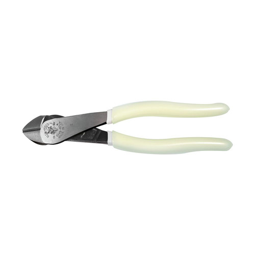 Klein Tools D248-8-GLW | 8" Angled Head High-Visibility Diagonal Cutting Pliers | Klein Tools 8" Angled Head High-Visibility Diagonal Cutting Pliers