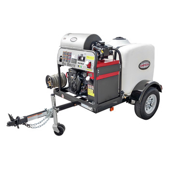 Simpson 95006 Trailer 4000 PSI 4.0 GPM Hot Water Mobile Washing System Powered by VANGUARD
